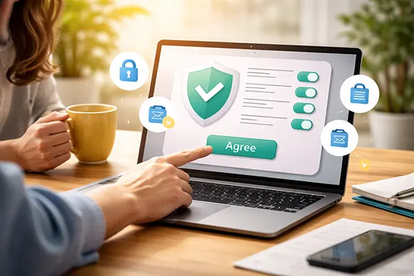 User confirmation text